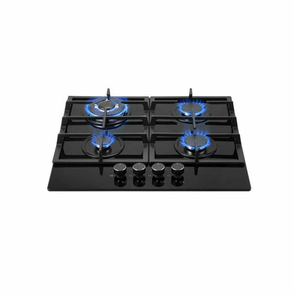 TOTAI 60CM 4 BURNER GAS ON GLASS HOB BLACK