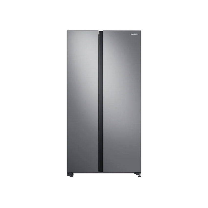 SAMSUNG 647L SIDE BY SIDE FRIDGE WITH SPACE MAX TECHNOLOGY - MATT SILVER