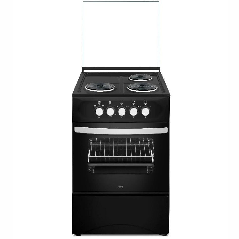 FERRE 50CM 4 ELECTRIC BURNER ELECTRIC OVEN - SILVER
