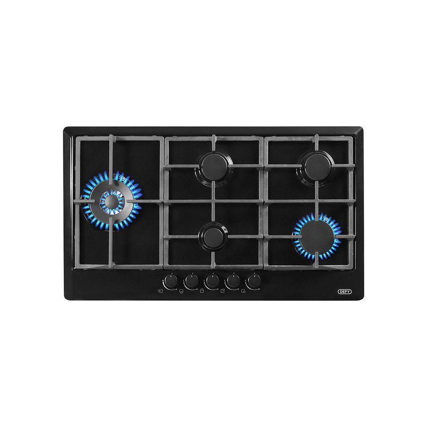 DEFY 5 GEMINI GAS HOB - BLACK DHG128