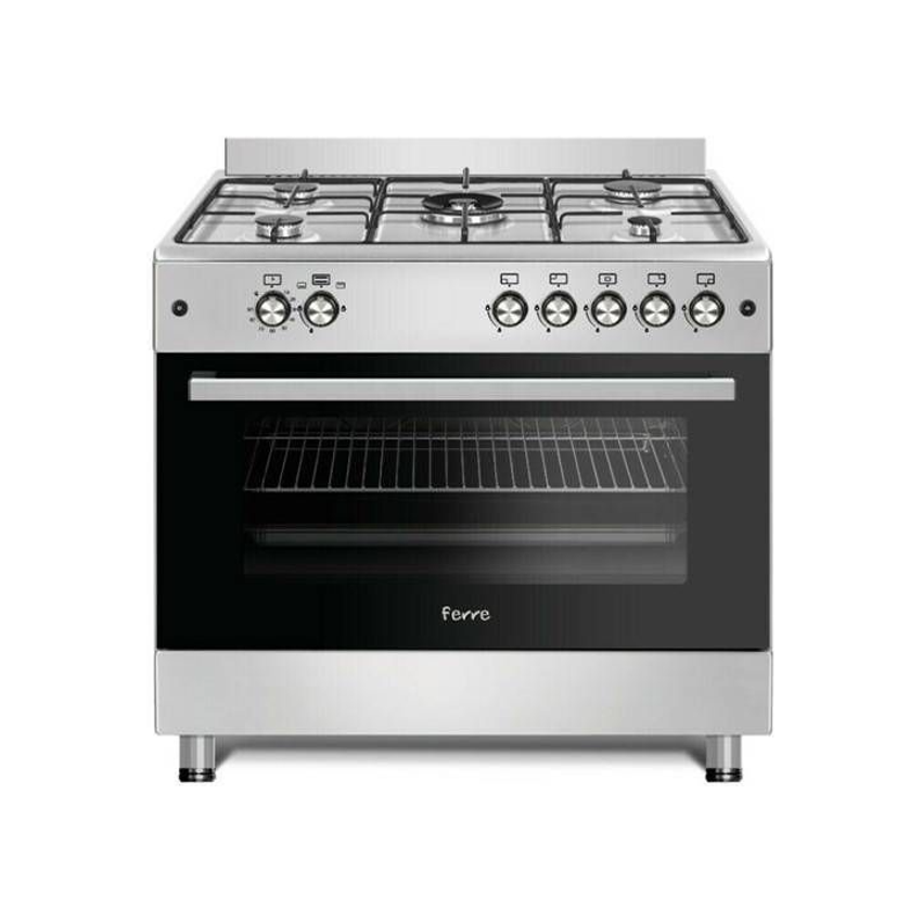 FERRE 60CM 5 GAS BURNER WITH WOK GAS OVEN - STAINLESS STEEL