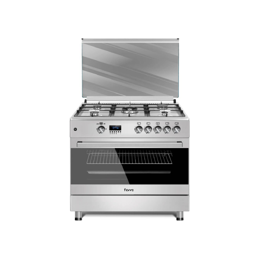 FERRE 5 GAS BURNER WITH WOK GAS OVEN - STAINLESS STEEL