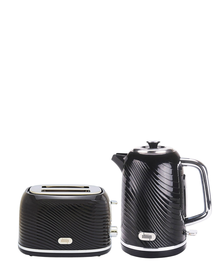 Sunbeam Ultimum 1.7L Kettle Black / Sunbeam Ultimum 2 Slice Toaster - Black