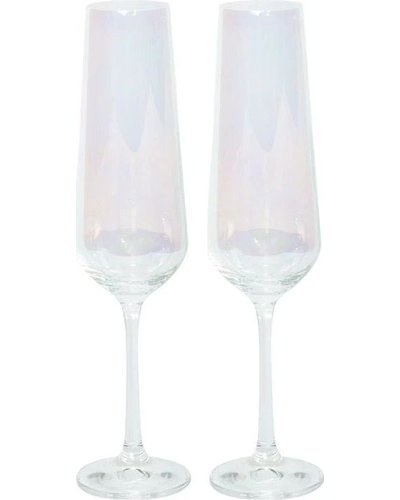 2 Champagne Flutes Clear Shine 200ml