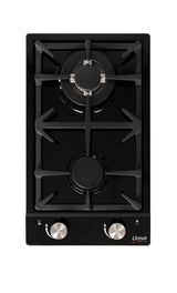 Univa 2 Burner Gas Hob Black UGH02B
