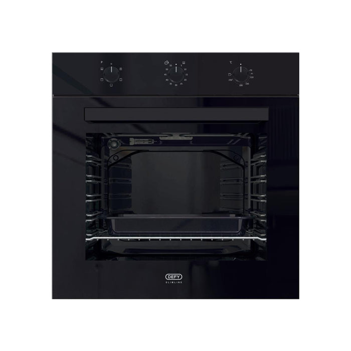 DEFY - SLIMLINE MULTIFUNCTION EYE-LEVEL OVEN - BLACK DBO483E