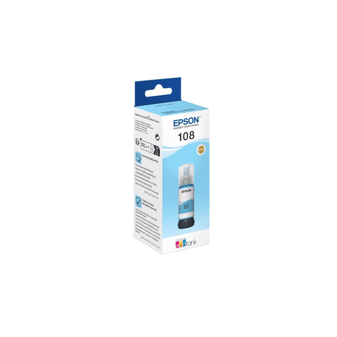 108 EcoTank Light Cyan ink bottle