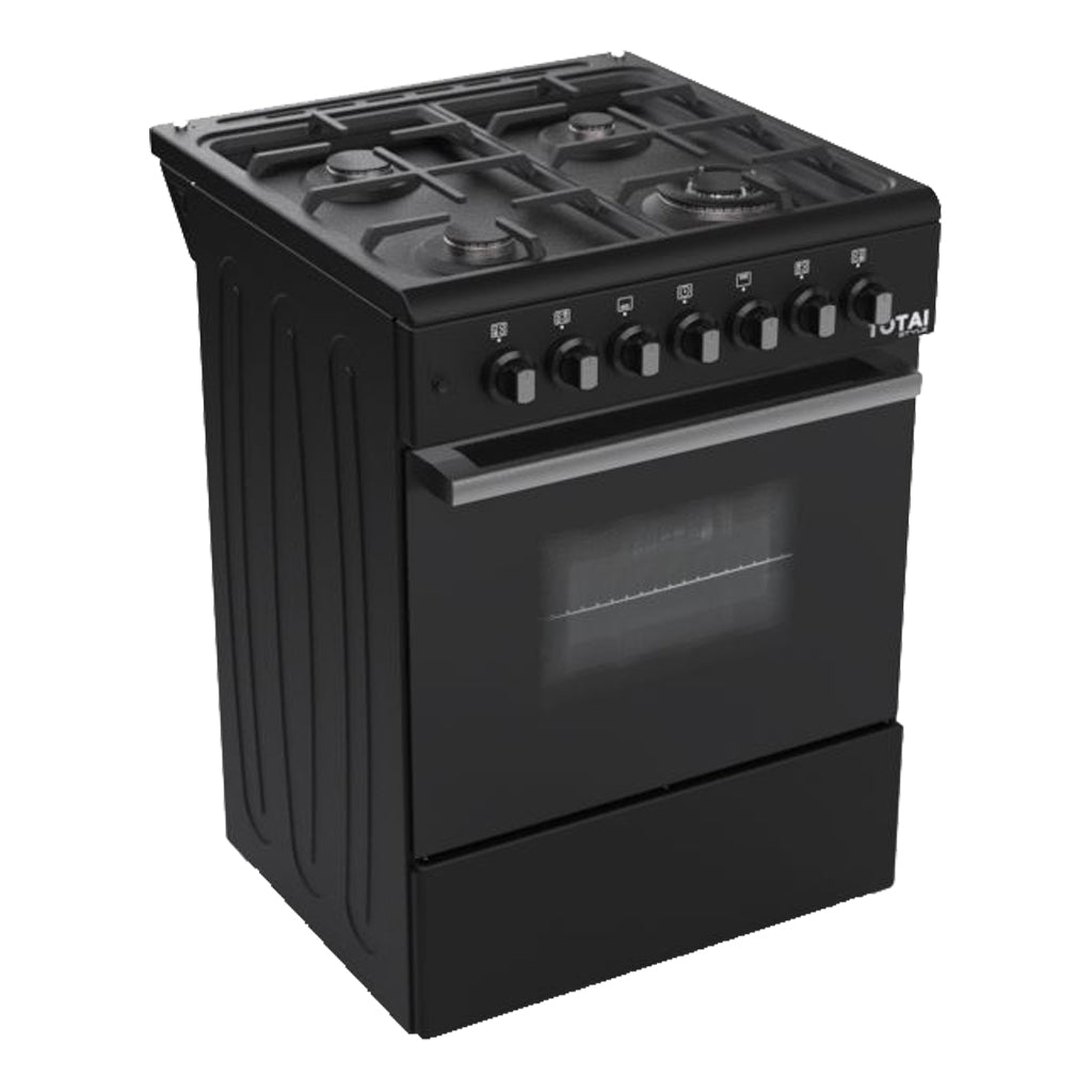 TOTAI TS 60CM 4BNR GAS STOVE ELECTRIC OVEN - BLK